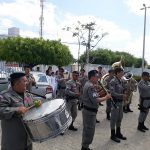 a banda marcial do 3° Batalhão da Polícia Militar abrilhantou o evento