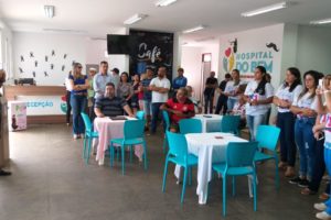 A recepção do Hospital do Bem se transformou para a realizaç ´ao das atividades