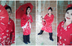 Carla Akiko realça sua beleza oriental em ensaio fotográfico, em Patos