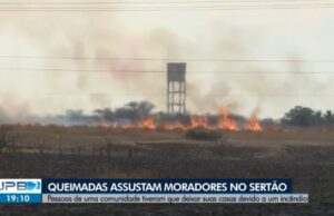 Incêndio de grandes proporções atinge zona rural de Sousa