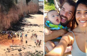 Mãe tentou proteger filho em desabamento de falésia no RN e morreu abraçada a ele, diz testemunha