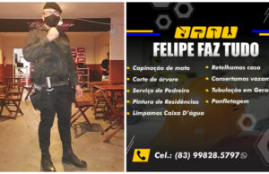 Felipe Faz Tudo disponibiliza seu telefone para realizar todo tipo de serviço, em Patos