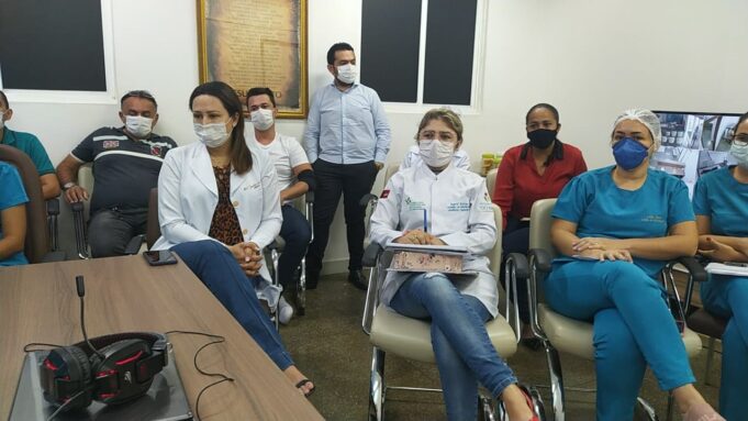 Os diretores geral, Clinico e Administrativo, Francisco Guedes, Dra. Jaquelline Andrade e Levi Firmino participaram da apresentação