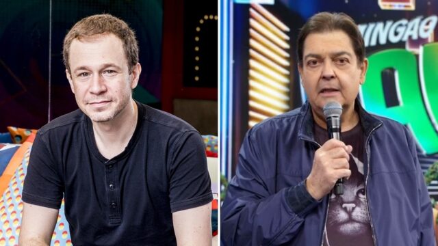 Tiago Leifert e Fausto Silva
