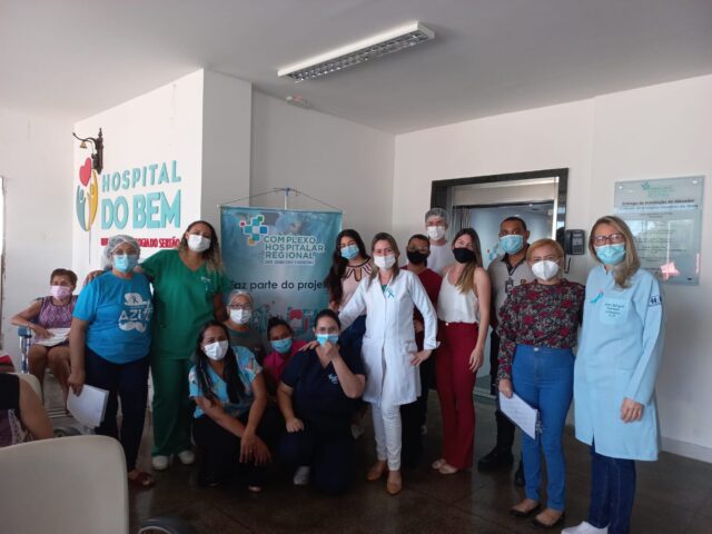 A equipe do Hospital do Bem que deu suporte para realização dos procedimentos no sábado e domingo