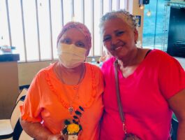 Lindacir Guedes e Maria da Guia pacientes do Hospital do Bem