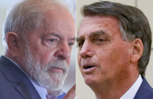 Bolsonaro e Lula no primeiro debate frente a frente