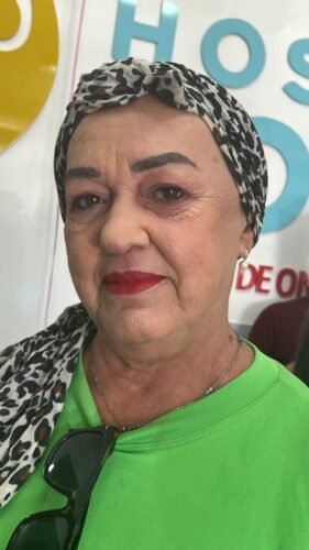 Jobelice Alves paciente do Bem aproveitou a sessao de maquiagem