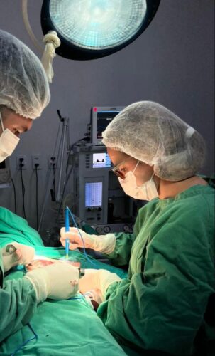 Uma das 21 cirurgias realizadas no Hospital de Patos neste final de semana