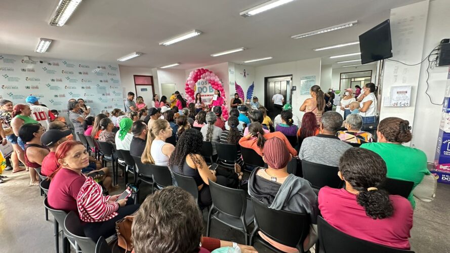 O evento em homenagem as mulheres aconteceu na recepcao do Hospital do Bem em Patos