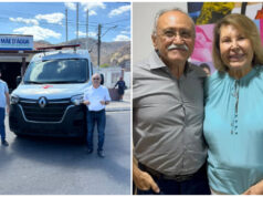 Prefeito de Mãe d’Água agradece Francisca Motta por aquisição de nova ambulância