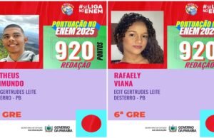 Estudantes da ECIT Gertrudes Leite, em Desterro, se destacam na redação do Enem 2025