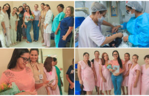 Bebê prematuro recebe festa de despedida e homenagens após alta do Hospital Edson Ramalho, em João Pessoa