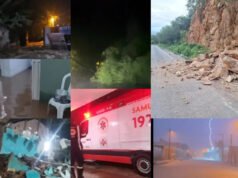 Raios, desabamento, casas invadidas pela água e serra bloqueada: a noite de tensão provocada pela chuva em Teixeira