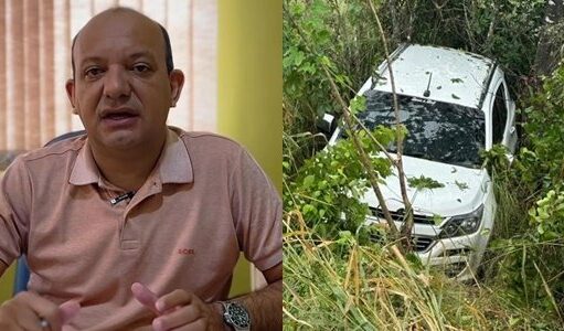 Prefeito de São José de Caiana sofre acidente de carro