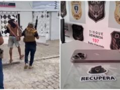 DRF prende suspeito de roubo e recupera celular em Patos. Vídeo