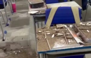 Parte de teto de escola cai e atinge aluna em Guarabira