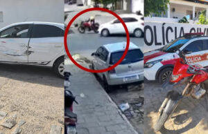 Acidente entre carro e moto deixa condutor ferido e veículo com restrição de roubo/furto é recuperado, em Patos