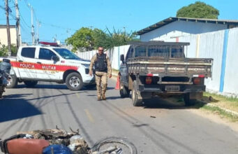 Homem fica ferido em colisão envolvendo caminhonete e moto em Sousa