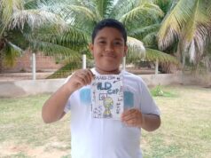Criança de 11 anos desenha o próprio álbum da Copa em Sousa: “Tenho paixão pelo futebol”