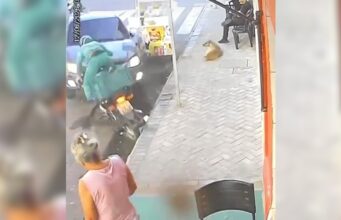 Motociclista é atingido por carro desgovernado em Itaporanga. Vídeo