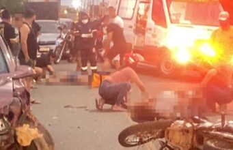 Duas mulheres ficam feridas em colisão envolvendo carro e moto em Itaporanga